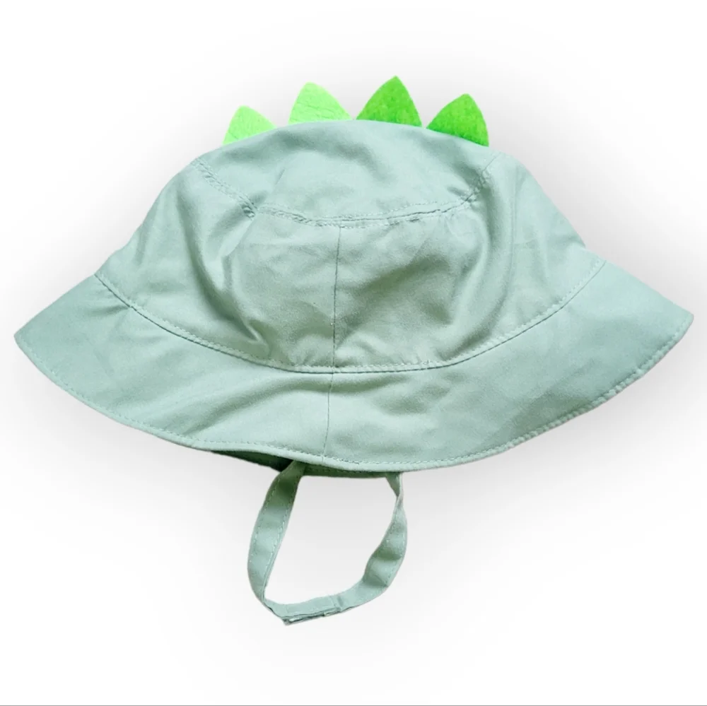 Goldbug Green Dinosaur 6-18M Unisex Spikes Bucket Sun Hat
